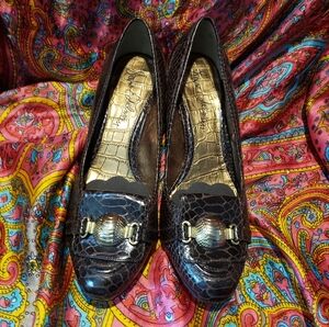 Sam Edelman Brown Snake Print High Heel Pumps Women's Size 8.5 Shoes